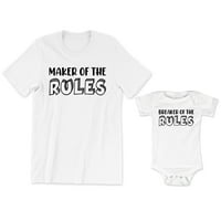 Kreator pravila muška majica smiješna Majica prekršitelj pravila Dječji bodi dječja majica za mlade za malu djecu