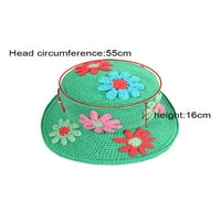 &Pojačalo; & Pojačalo; ženska pletena kapa za sunčanje s cvijetom tratinčice pletena ribarska kapa jedne veličine