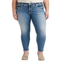 Silver Jeans Co. Ženska plus veličina Avery High Rise Skinny nogu traperice veličine struka 12-24