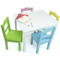 Set pravokutnih stolova i stolica za malu djecu