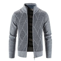 Muška zimska jakna od džempera, modne muške jakne od džempera s dugim rukavima s debelim baršunom s visokim vratom