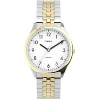 Ženski Moderni dvobojni svakodnevni sat u bijeloj boji s proširivim remenom