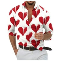 Dizajnerska proljetno-ljetna Muška ležerna havajska košulja s printom za Noć vještica s dugim rukavima, Bluza