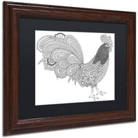Zaštitni znak likovna umjetnost cock-a-doodle platno umjetnost hello anđeo, crni mat, drveni okvir
