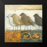 Pinto, Patricia Black Modern Framed Museum Art Print pod naslovom - Ptice na Damask I