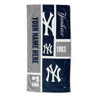 New York Yankees MLB ColorBlock Personalizirano 30 60 ručnik na plaži
