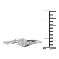 1 8CT TDW Diamond 10k Modni prsten od bijelog zlata