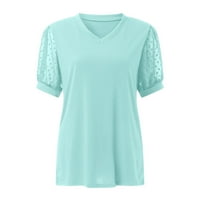 Ženska majica s kratkim rukavima, Vintage jednobojna Bluza, ljetni vrhovi kratkih rukava, rasprodaja