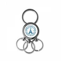 Pariz Francuska Eiffelov toranj klasična zemlja grad metalni držač za ključeve od nehrđajućeg čelika lanac prsten