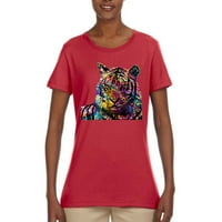 Šarena Ženska majica s uzorkom ljubitelja životinja od ugljena od 3 inča
