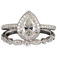 Izvrsni dijamantni prsten Elegantni prsten od rhinestona ženski modni prstenovi punog promjera