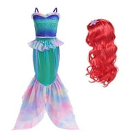 Haljina za kostim sirene za djevojčice, dva kompleta za kostim princeze Ariel, suknja od ribljeg repa, odjeća