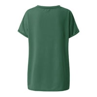 Ženska obična majica kratkih rukava i majica s izrezom u obliku slova A, Ležerne majice s džepovima, majica s