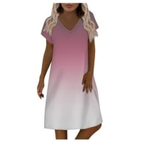 Ležerna Maksi haljina pastelne boje, Ženska haljina A kroja s kratkim rukavima S cvjetnim uzorkom u svijetlo ružičastoj