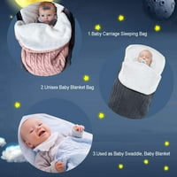 Pokrivač za presvlačenje novorođenčeta mekana gusta dječja pletena topla deka od flisa za malu djecu vreća za