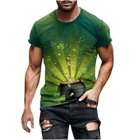 Košulje za muškarce Clearment St. Patrick's Day majice tiskanje bluze kratkih rukava