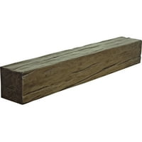 Ekena Millwork 4 H 8 D 60 W Riverwood Fau Wood Kamin Mantel, Premium Walnut