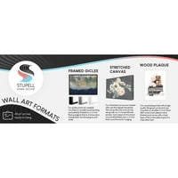 Stupell Industries Sažetak uzorka plavog morskog ježa Sažetak slikanje siva uokvirena umjetnička print zidna umjetnost