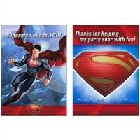 Pozivnice Supermana, čovjeka od čelika, i zahvalnice od e-pošte