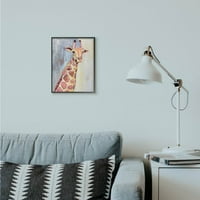 Slatka životinja-žirafa Plava slika uokvirena od strane Shelbie Dillon