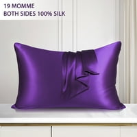 Jedinstvene ponude Momme svilene jastučnice s patentnim zatvaračem ljubičasta 20 36