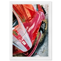 Wynwood Studio ispisuje Crveni trkački automobil Transport Racing Cars Art Canvas Print Red Metallic Gold 13x19