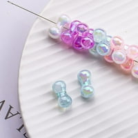 16.6* koštane perle akrilne koštane perle raznobojne plastične labave razmaknice za izradu Uradi Sam ogrlica narukvica