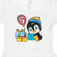 Elegantna haljina za djevojčicu s pingvinom kao poklon za 1. rođendan