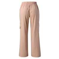 Ženska proljetno-ljetna tanka zavojna elastična podesiva casual hlače, široke teretne hlače, ženske sportske hlače