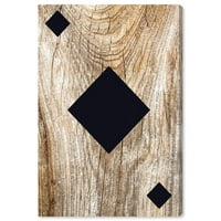 Wynwood Studio Entertainment and Hobbies Wall Art Canvas Otisci 'Diamond Card' Poker - Black, Brown