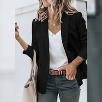 Ženski Blazer sako s jaknom Poslovni kaput s dugim rukavima s tankim gumbima bluza košulja proljetni modeli jednobojni
