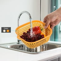 Jedinstvene ponude dvoslojna košara za odvod s filtrom za pranje posuđa naprava Plava Žuta, Žuta i bijela