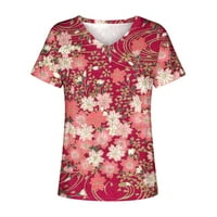 Donje rublje ženske ljetne majice, Ležerne elegantne majice kratkih rukava i dekoltea u obliku slova u, boho majice