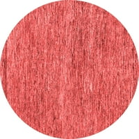 Moderni tepisi tvrtke A. M., koji se mogu prati u perilici, Okrugli, apstraktno crveni, okrugli 6 inča