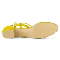 Jedinstveni prijedlozi ženske sandale sa srednjim zdepastim potpeticama s vezicama i križnim naramenicama