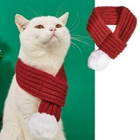 Božić Nova godina smiješni mačji vrat zagrijava kućnog ljubimca u jesen i zimu Crveni Šal drveni pas mačka Božićni