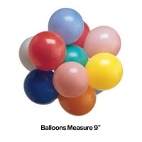 Višebojni 9 baloni za kasni rođendan, količina