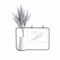 Kartica za bocu s vazom od umjetne lavande s uzorkom bijelog origami goluba
