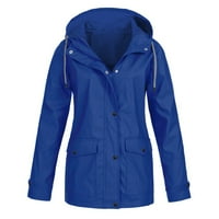 Kišna jakna za žene Plus Size vodootporna kišna jakna s kapuljačom lagana vjetrovka kišna jakna s kapuljačom na