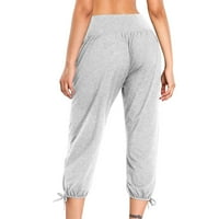 donje rublje/ ženske Capri hlače za jogu, lepršave fitness gamaše, hlače visokog struka, rastezljive hlače za