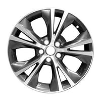 7. Obnovljeni OEM aluminijski legura kotača, obrađeni i tamni ugljen metalik, odgovara 2014.- Toyota Highlander